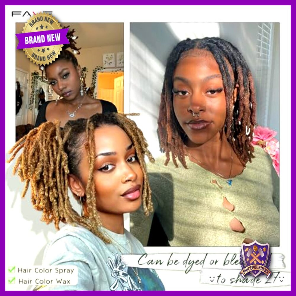 Human Hair Dreadlock Extensions Soft Minimal Shedding Pre-Curved Design 8 Inch - Picture 5 of 7